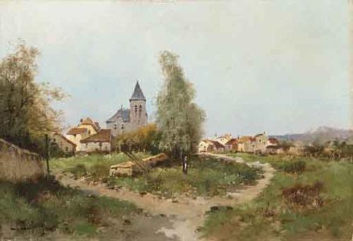Eugene Galien-Laloue The path outside the village oil painting image